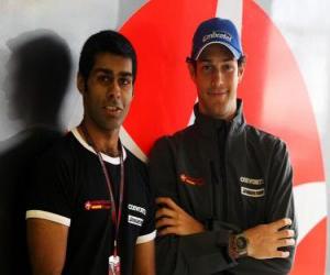 yapboz Karun Chandhok ve Bruno Senna, Team Hispania Racing sürücüleri